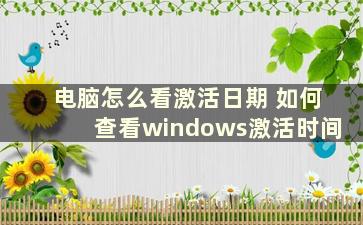 电脑怎么看激活日期 如何查看windows激活时间